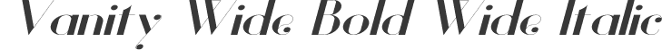 Vanity Wide Bold Wide Italic