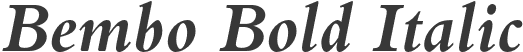 Bembo Bold Italic