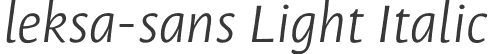 leksa-sans Light Italic