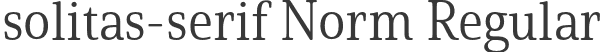 solitas-serif Norm Regular