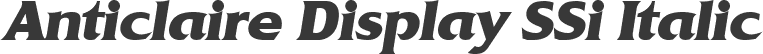 Anticlaire Display SSi Italic