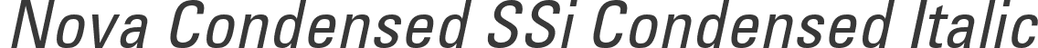 Nova Condensed SSi Condensed Italic