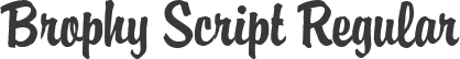 Brophy Script Regular