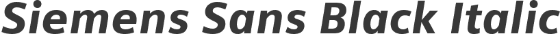 Siemens Sans Black Italic