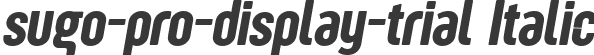 sugo-pro-display-trial Italic