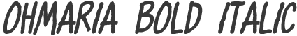 OhMaria Bold Italic