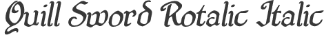 Quill Sword Rotalic Italic