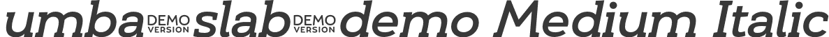 umba-slab-demo Medium Italic