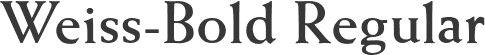 Weiss-Bold Regular