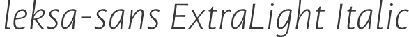 leksa-sans ExtraLight Italic