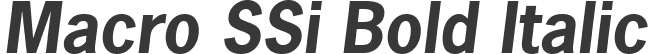 Macro SSi Bold Italic