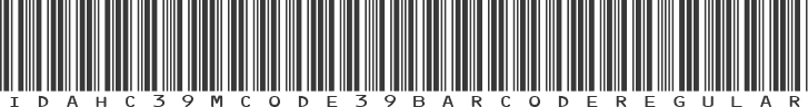 IDAHC39M Code 39 Barcode Regular