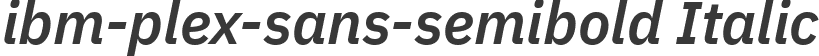 ibm-plex-sans-semibold Italic