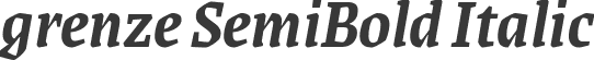 grenze SemiBold Italic
