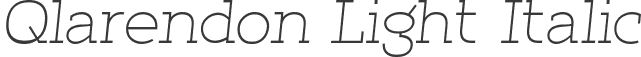 Qlarendon Light Italic