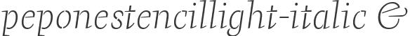 peponestencillight-italic &