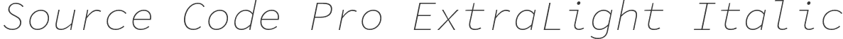 Source Code Pro ExtraLight Italic