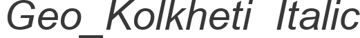 Geo_Kolkheti  Italic