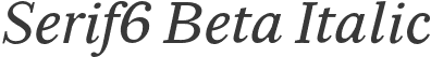 Serif6 Beta Italic