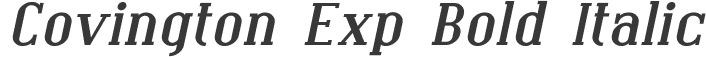 Covington Exp Bold Italic