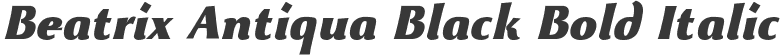 Beatrix Antiqua Black Bold Italic