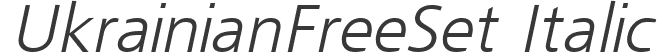 UkrainianFreeSet Italic