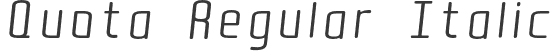 Quota Regular Italic