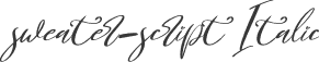 sweater-script Italic