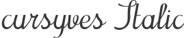 cursyves Italic