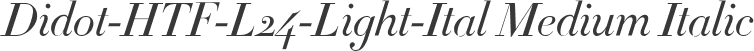 Didot-HTF-L24-Light-Ital Medium Italic
