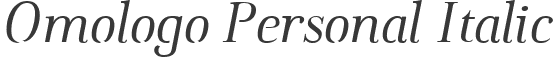 Omologo Personal Italic