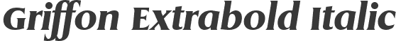 Griffon Extrabold Italic