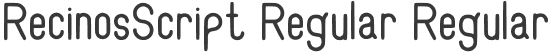 RecinosScript Regular Regular