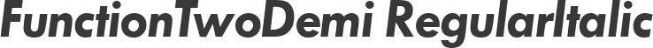 FunctionTwoDemi RegularItalic