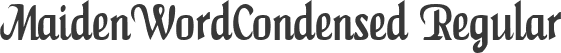 MaidenWordCondensed Regular