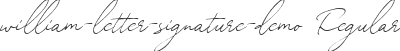 william-letter-signature-demo Regular