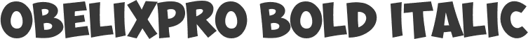 ObelixPro Bold Italic