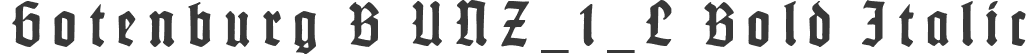 Gotenburg B UNZ_1_L Bold Italic