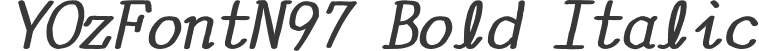 YOzFontN97 Bold Italic