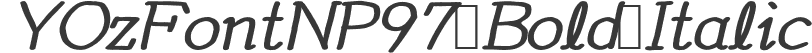 YOzFontNP97 Bold Italic