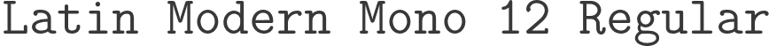 Latin Modern Mono 12 Regular