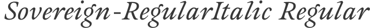 Sovereign-RegularItalic Regular