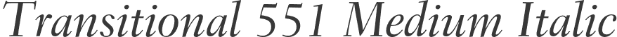 Transitional 551 Medium Italic
