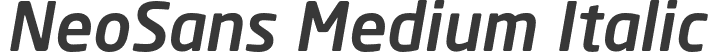 NeoSans Medium Italic