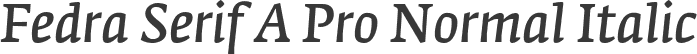 Fedra Serif A Pro Normal Italic