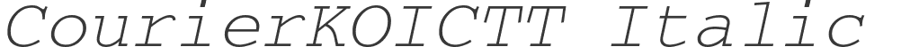 CourierKOICTT Italic 