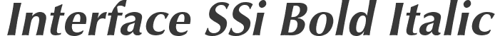 Interface SSi Bold Italic