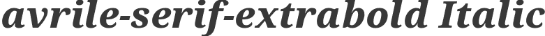 avrile-serif-extrabold Italic