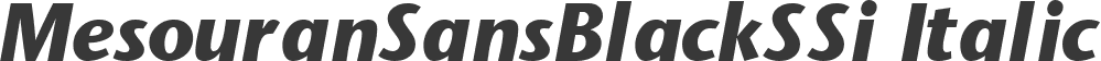 MesouranSansBlackSSi Italic