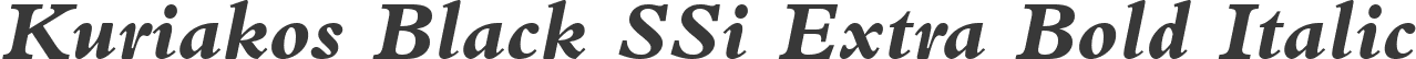 Kuriakos Black SSi Extra Bold Italic